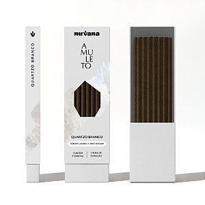 Incenso Nirvana Natural Vareta Linha Amuleto - Quartzo Branco