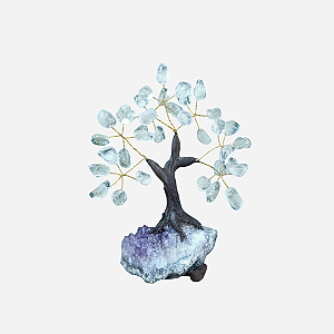 Árvore Pedra Cristal 7 Galhos - 15cm