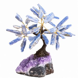Árvore Pedra Cianita Azul 7 Galhos 15 cm