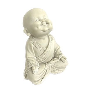 Estátua Marmorite Monge Sorrindo