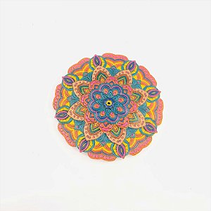 Incensário Flor de Mandala Lótus Roxo/Rosa/Amarelo/Azul - Resina