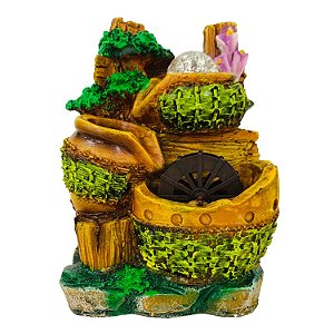 Fonte de Água em Resina 3 Jarros 2 Quedas P