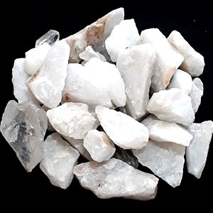 Pedra Bruta Quartzo Branco 2-4cm pct 100 gramas
