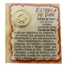 Amuleto De Metal Estrela de Davi