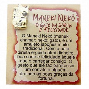 Amuleto de Metal Maneki Nekô