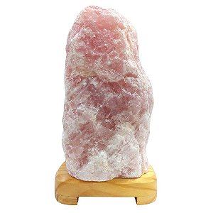 Luminária Quartzo Rosa Pedra Natural 4 kg