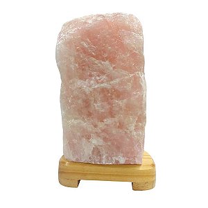 Luminária Quartzo Rosa Pedra Natural 5 kg