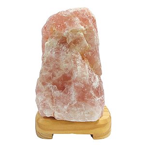 Luminária Quartzo Rosa Pedra Natural 4kg