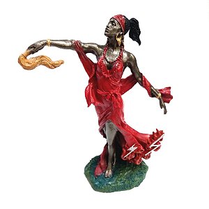 Estátua Resina Orixás - Iansã com 20cm