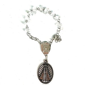 Mini Terço em Pedra Natural Modelos Variados - Cristal