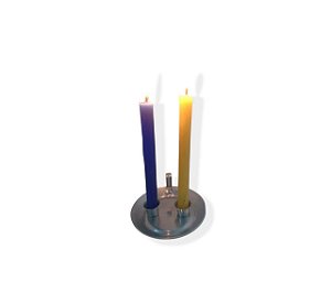 Castiçal para 2 velas em Metal