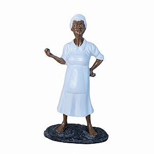 Estátua Resina Orixás - Preta Velha com 23cm