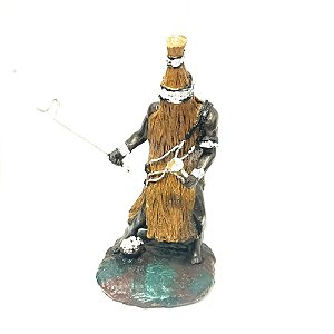 Estátua Resina Orixás - Obaluaê com 22cm