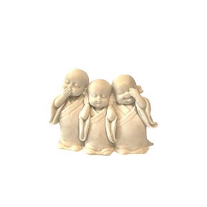 Estátua Trio de Monges Sábios