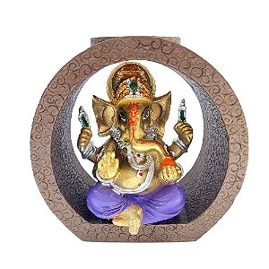 Incensário Oval Ganesha Roxo