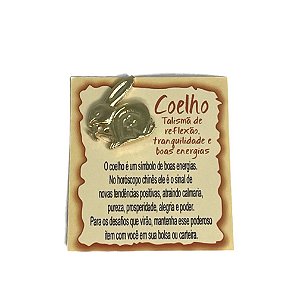 Amuleto de Metal Coelho