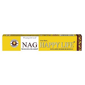 Incenso de Massala Golden Nag Happy Life