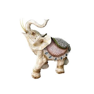 Enfeite Elefante 32cm - Branco