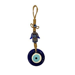 Amuleto Olho Grego & Mão Hamsã - 29 cm