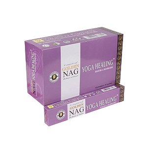 Incenso Golden Nag Yoga Healing - Box com 12 und.