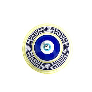 Incensário de Vidro Redondo - Mandala de Olho Grego