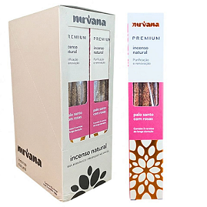 Box Incenso Nirvana Premium Vareta - Palo Santo com Rosas