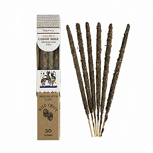 Incenso Vijayshree Golden Cedar Sage – Defumador Natural Indiano Proteção