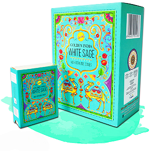 Box Incenso Cascata Golden India - White Sage