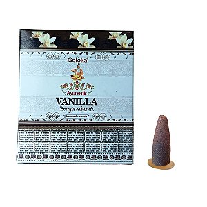 Incenso Goloka Cone Cascata Vanilla