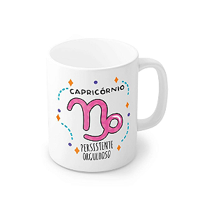 Caneca Porcelana Capricórnio 320 ml - Persistente