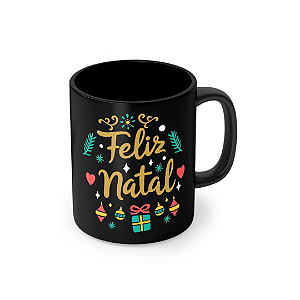 Caneca Porcelana 320 ml - Feliz Natal P