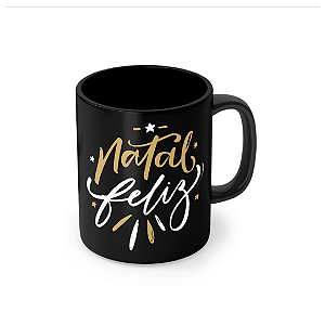 Caneca Porcelana 320 ml - Feliz Natal P