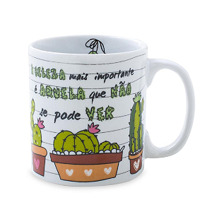 Caneca Porcelana 320 ml - A Beleza Mais Importante