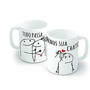 Caneca Porcelana 320 ml - Tudo Passa
