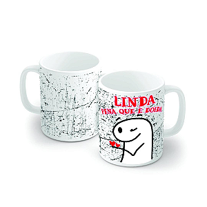 Caneca Porcelana 320 ml - Linda Pena Que è Doida