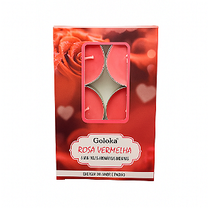 Vela Goloka Perfumada Rechaud - Rosa Vermelha