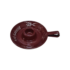 Castiçal Porta Vela Orixá 1 Vela - Gravado Xango Marrom (Kaô Kabecilê)