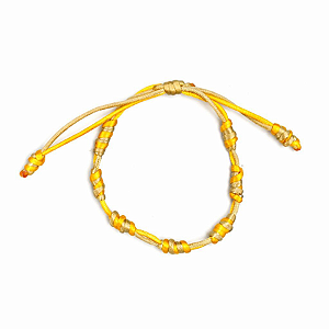 Pulseira 7 Nós Orixá - Oxum (Amarela e Bege)