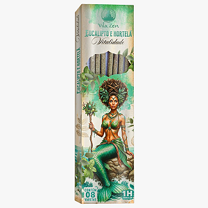 Incenso Natural Vila Zen - Encanto das Aguas - Eucalipto e Hortelã