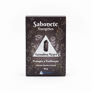 Sabonete Energético Vegano com Turmalina Negra e Óleos Essenciais 80g