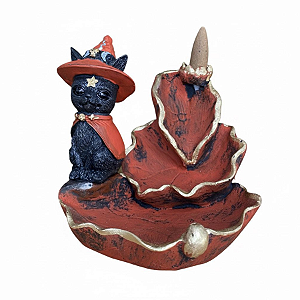 Incensário Cascata Gato - Vermelho