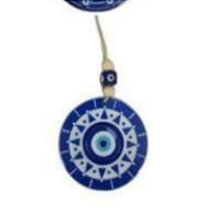 Enfeite de Proteção Olho Grego em Resina Alto-Relevo com 7cm Modelo E