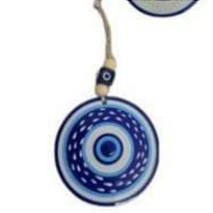 Enfeite de Proteção Olho Grego em Resina Alto-Relevo com 7cm Modelo D