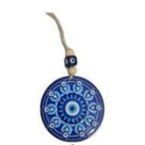 Enfeite de Proteção Olho Grego em Resina Alto-Relevo com 7cm Modelo B