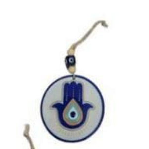 Enfeite de Proteção Olho Grego em Resina Alto-Relevo com 7cm Modelo A