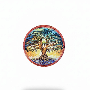 Enfeite de Parede Árvore da Vida em Porcelana 04
