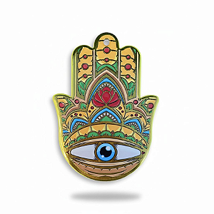 Enfeite de Parede Proteção Mão Hansá Porcelana Flores 06