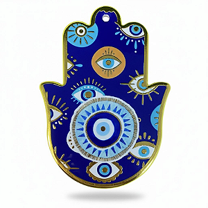 Enfeite de Parede Proteção Mão Hansá e Olho Grego Porcelana 11