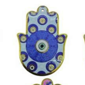 Enfeite de Parede Proteção Mão Hansá e Olho Grego Porcelana 08