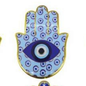 Enfeite de Parede Proteção Mão Hansá e Olho Grego Porcelana 07